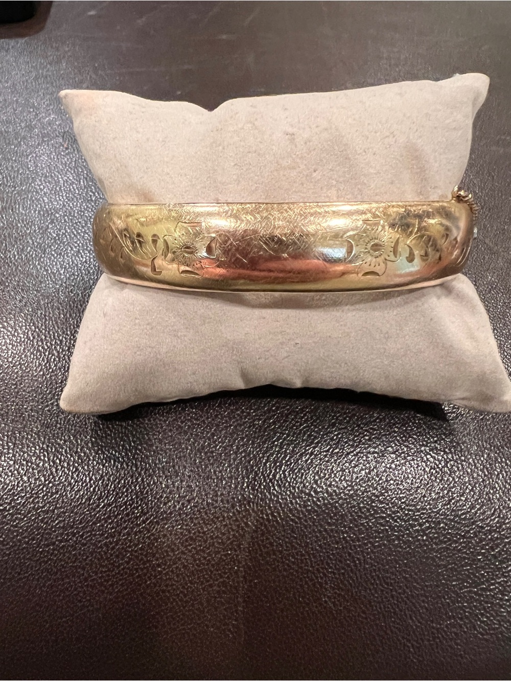 Vintage B.A. Ballou Gold Filled Hinged Bangle Bracelet